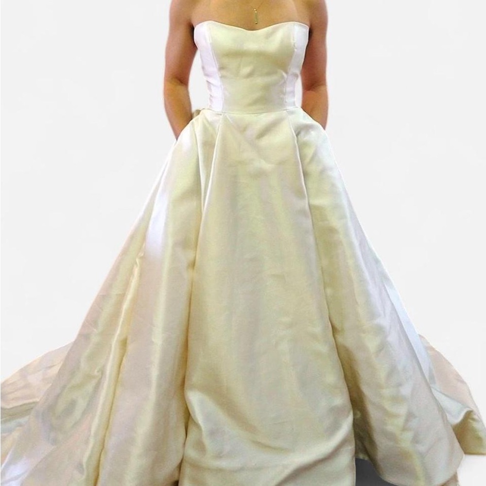 Source Unknown Strapless Cream Dress - image 1